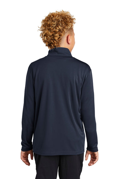 True Navy Sport-Tek Youth PosiCharge Competitor 1/4-Zip Pullover. YST357 plain
