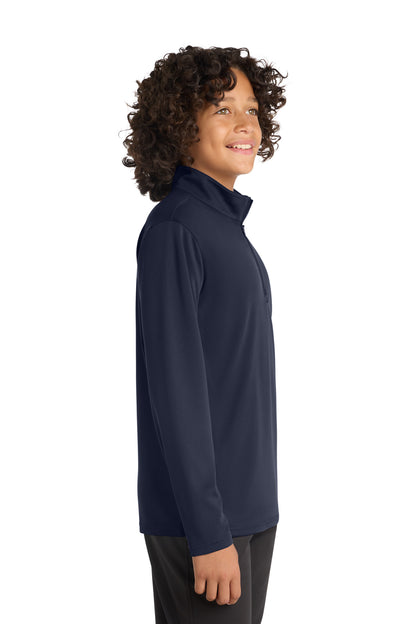 True Navy Sport-Tek Youth PosiCharge Competitor 1/4-Zip Pullover. YST357 plain