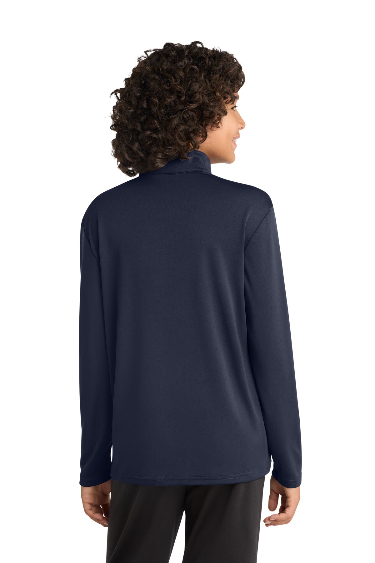True Navy Sport-Tek Youth PosiCharge Competitor 1/4-Zip Pullover. YST357 plain
