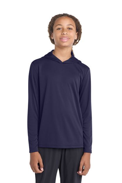 True Navy Sport-Tek Youth PosiCharge Competitor Hooded Pullover. YST358 plain