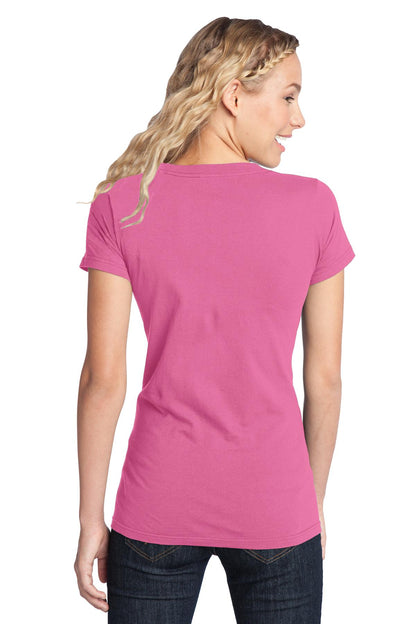 True Pink District Women's Fitted The Concert Tee DT5001 plain