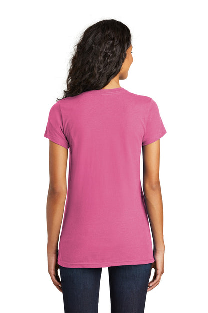 True Pink District Women's Fitted The Concert Tee DT5001 plain