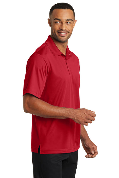 True Red CornerStone Micropique Gripper Polo. CS421 plain