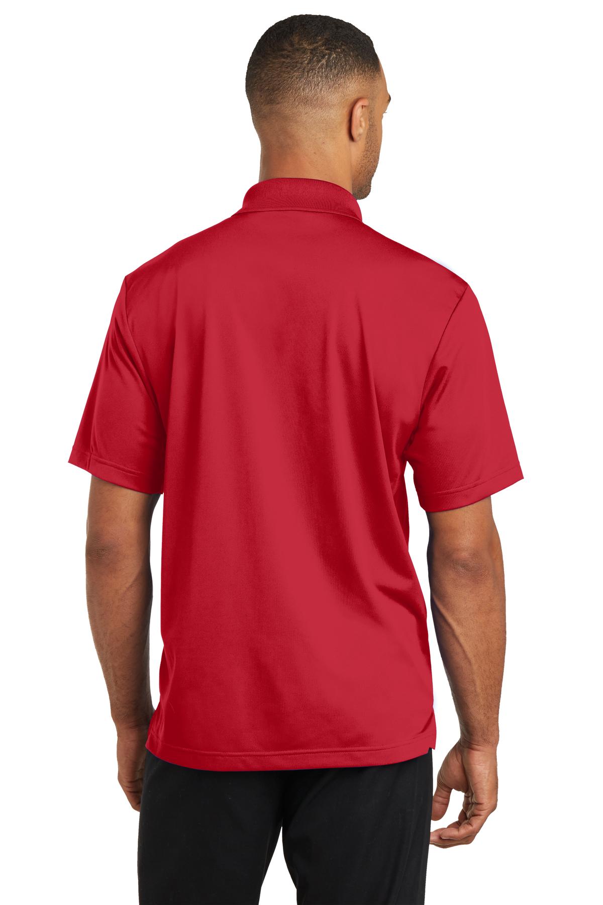 True Red CornerStone Micropique Gripper Polo. CS421 plain