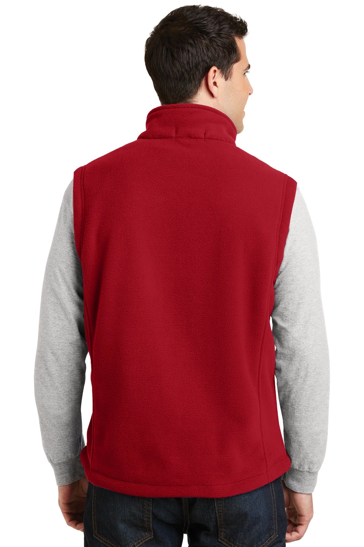 True Red Port Authority Value Fleece Vest. F219 plain