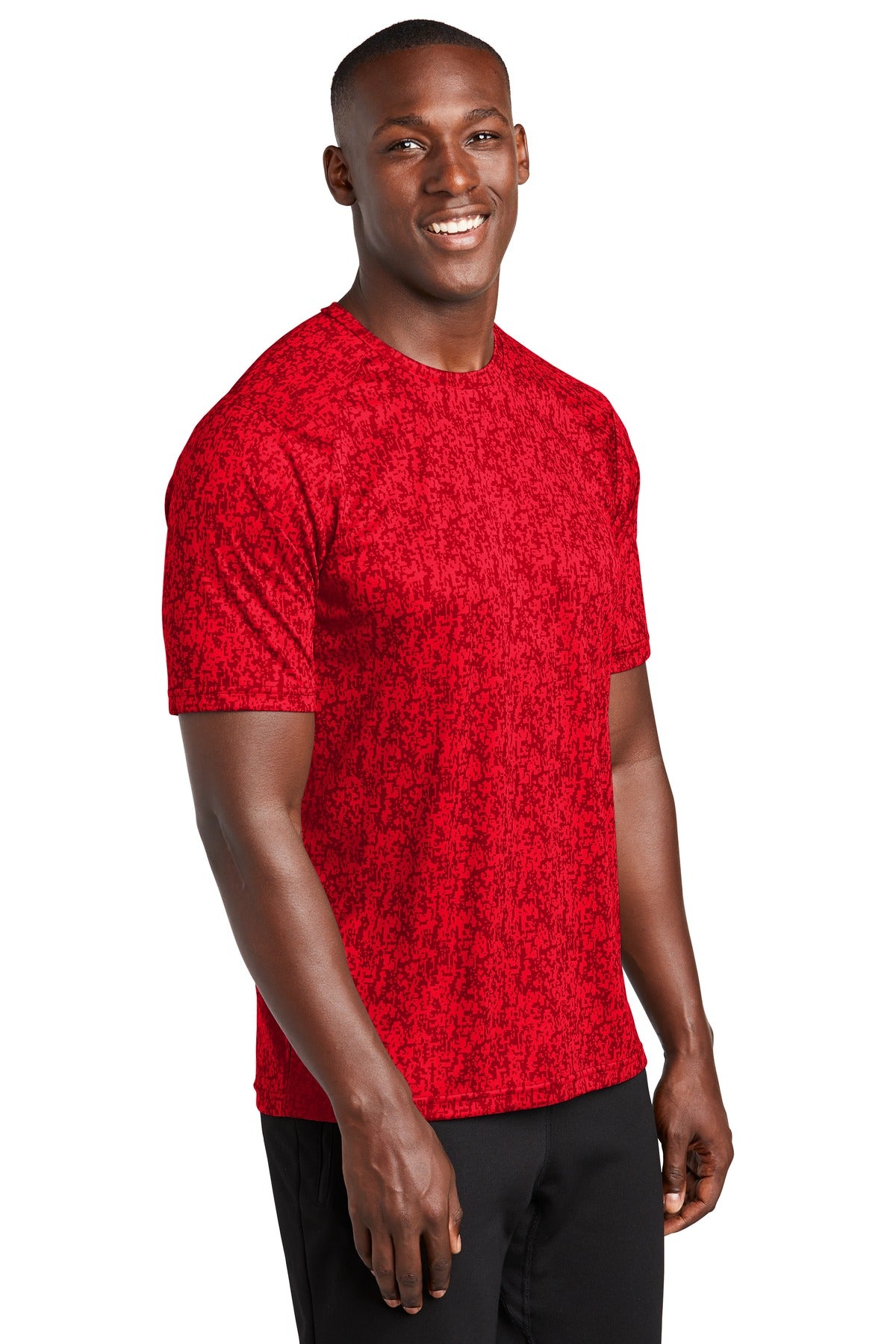 True Red Sport-Tek Digi Camo Tee. ST460 plain