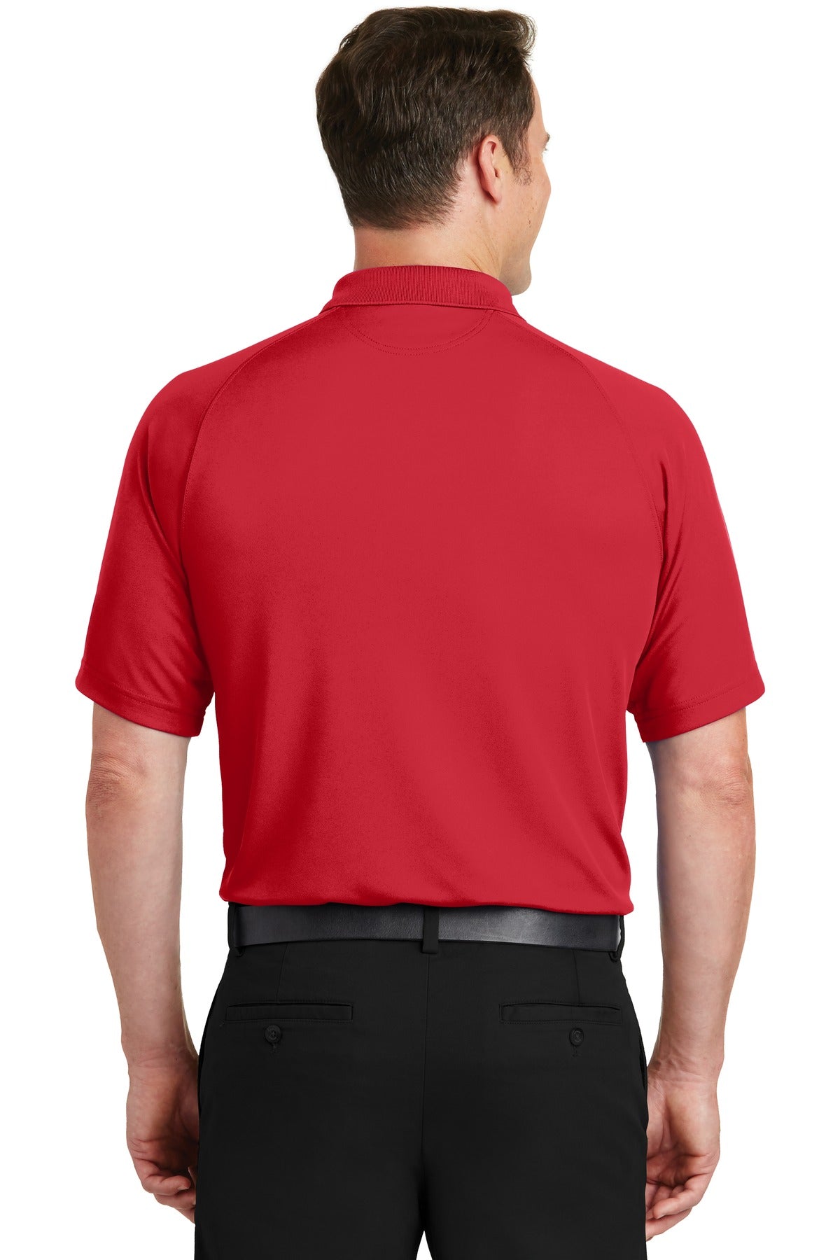 True Red Sport-Tek Dry Zone Raglan Polo. T475 plain