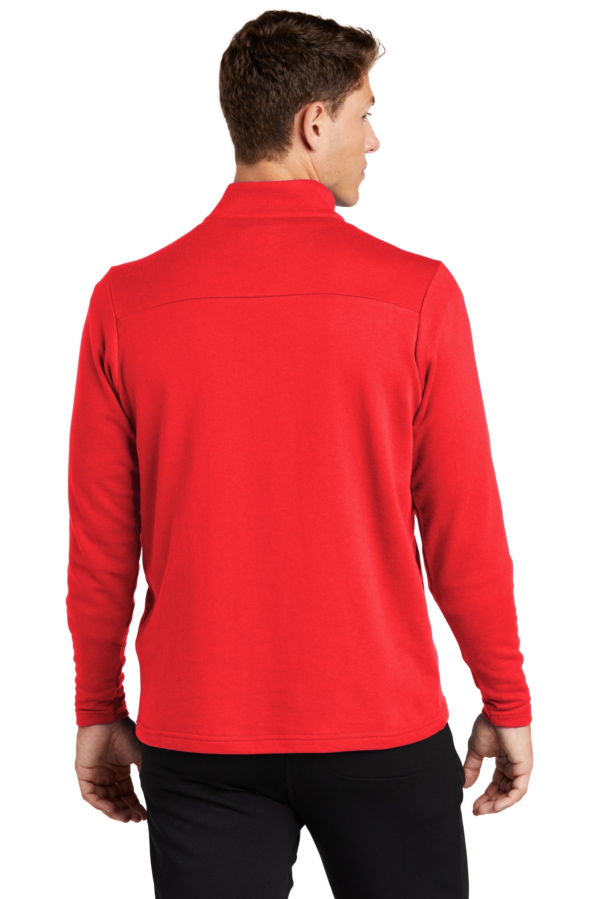 True Red Sport-Tek Lightweight French Terry 1/4-Zip Pullover. ST273 plain