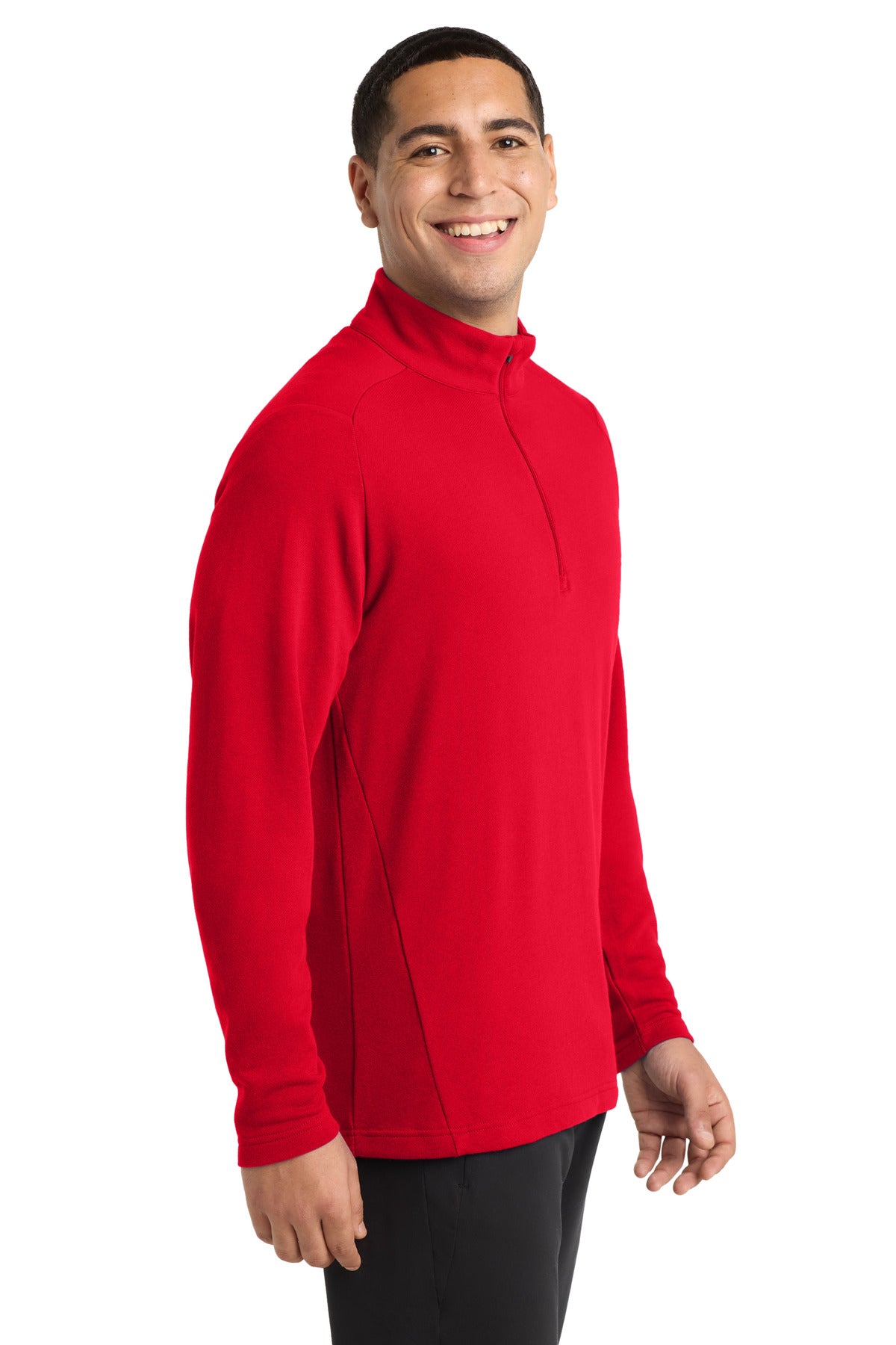 True Red Sport-Tek Lightweight French Terry 1/4-Zip Pullover. ST273 plain