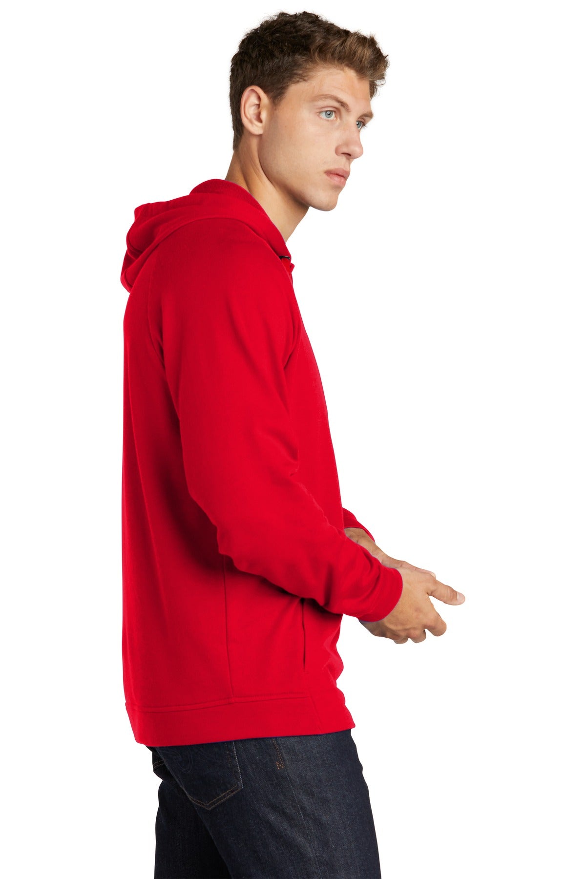True Red Sport-Tek Lightweight French Terry Pullover Hoodie. ST272 plain