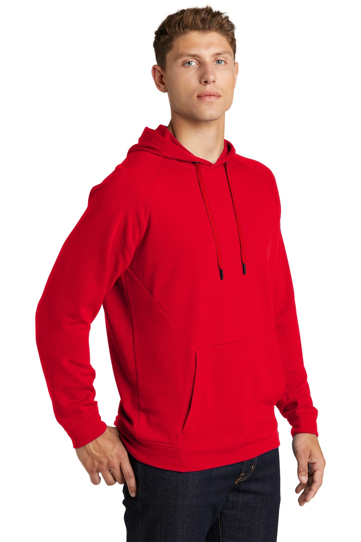 True Red Sport-Tek Lightweight French Terry Pullover Hoodie. ST272 plain