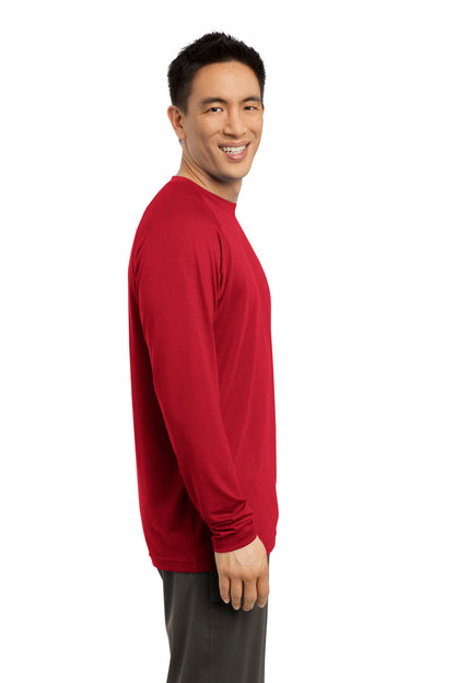 True Red Sport-Tek Long Sleeve Ultimate Performance Crew. ST700LS plain