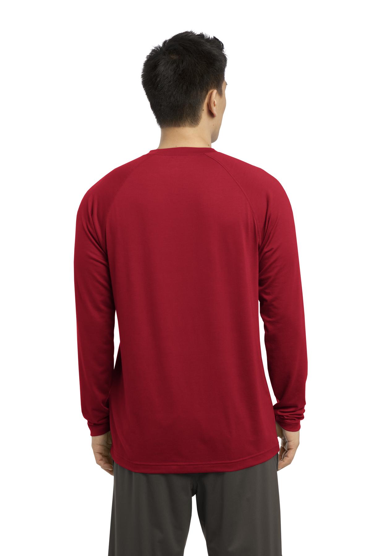 True Red Sport-Tek Long Sleeve Ultimate Performance Crew. ST700LS plain