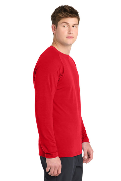 True Red Sport-Tek Long Sleeve Ultimate Performance Crew. ST700LS plain