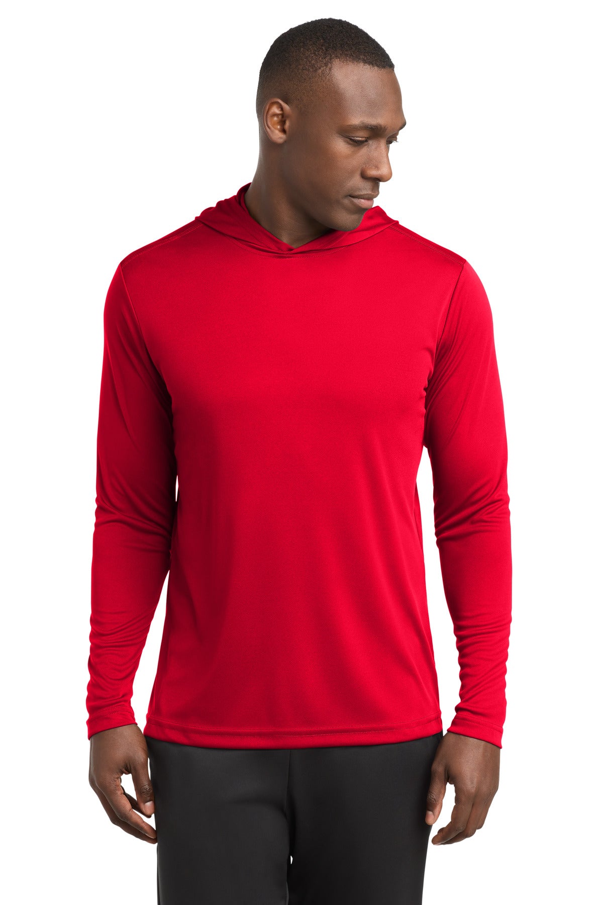 True Red Sport-Tek PosiCharge Competitor Hooded Pullover. ST358 plain