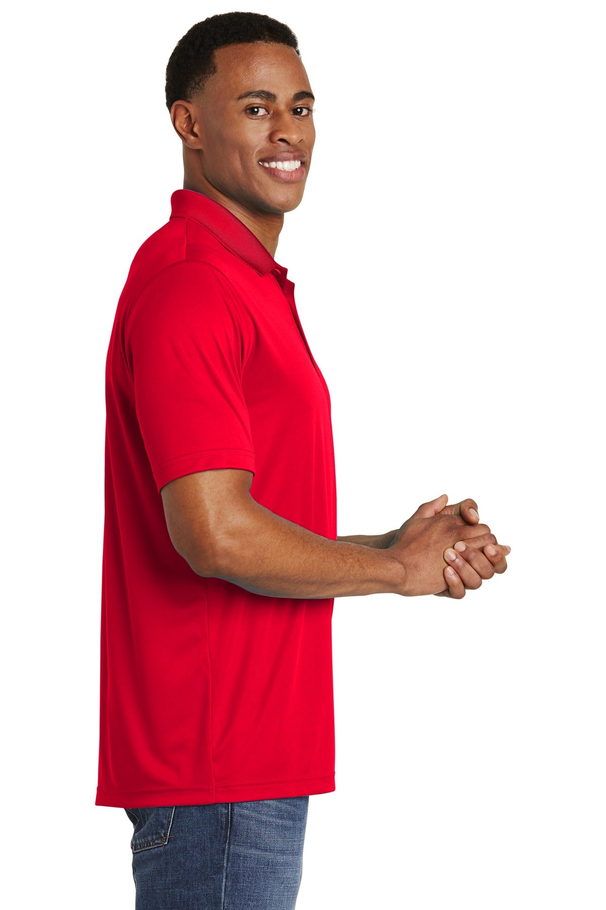 True Red Sport-Tek PosiCharge Competitor Polo. ST550 plain