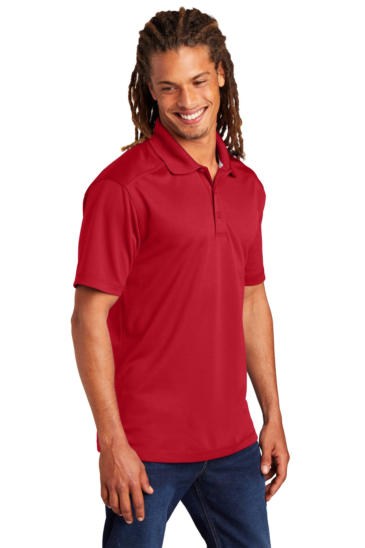 True Red Sport-Tek PosiCharge Micro-Mesh Polo. ST680 plain