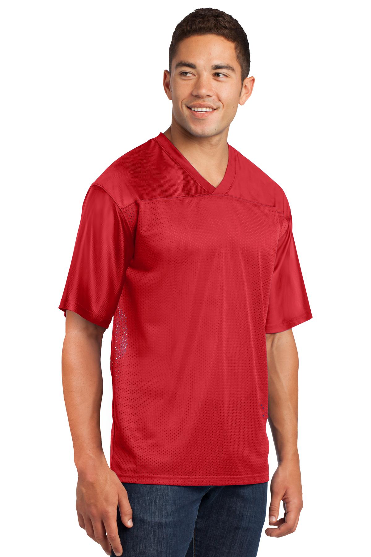 True Red Sport-Tek PosiCharge Replica Jersey. ST307 plain
