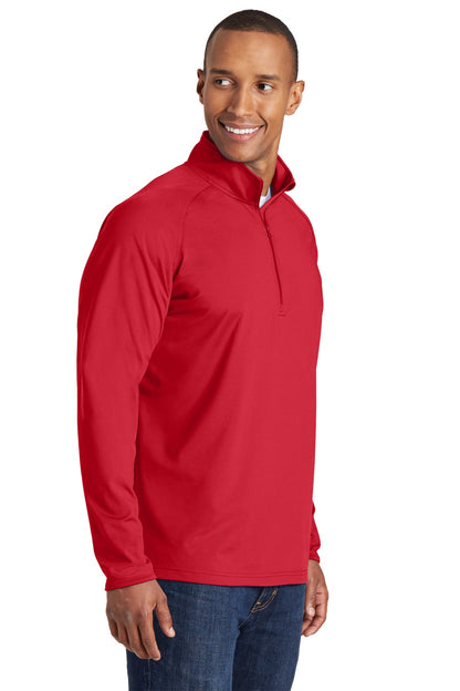 True Red Sport-Tek Sport-Wick Stretch 1/4-Zip Pullover. ST850 plain