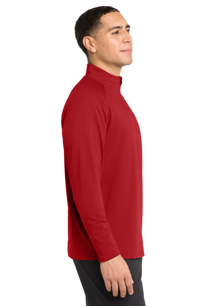 True Red Sport-Tek Sport-Wick Stretch 1/4-Zip Pullover. ST850 plain