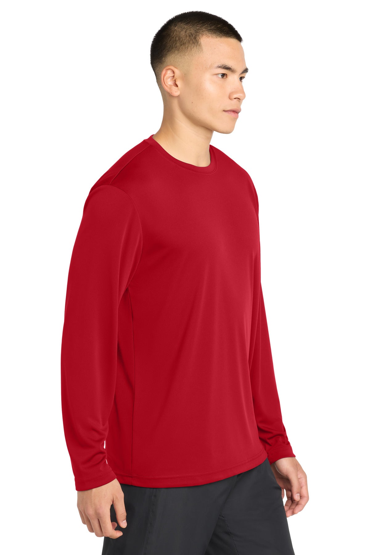 True Red Sport-Tek Tall Long Sleeve PosiCharge Competitor Tee. TST350LS plain