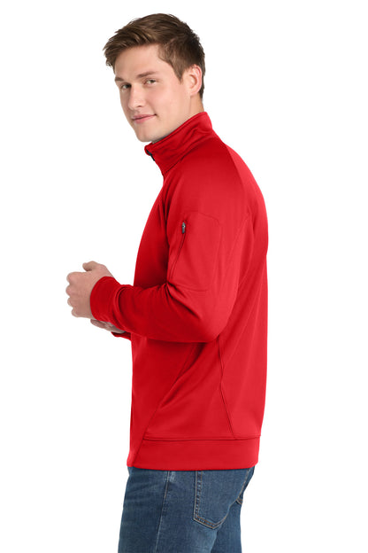 True Red Sport-Tek Tech Fleece 1/4-Zip Pullover. F247 plain