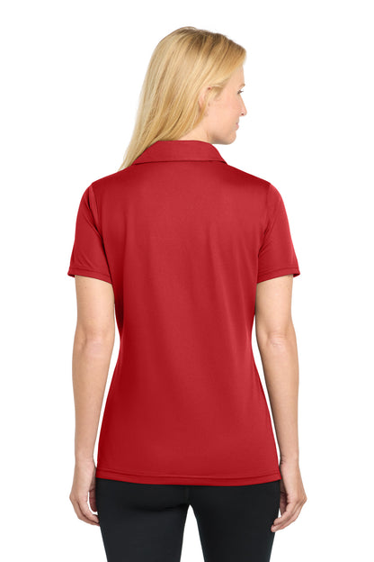 True Red Sport-Tek Women's PosiCharge Active Textured Polo. LST690 plain
