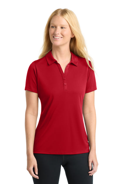 True Red Sport-Tek Women's PosiCharge Competitor Polo. LST550 plain