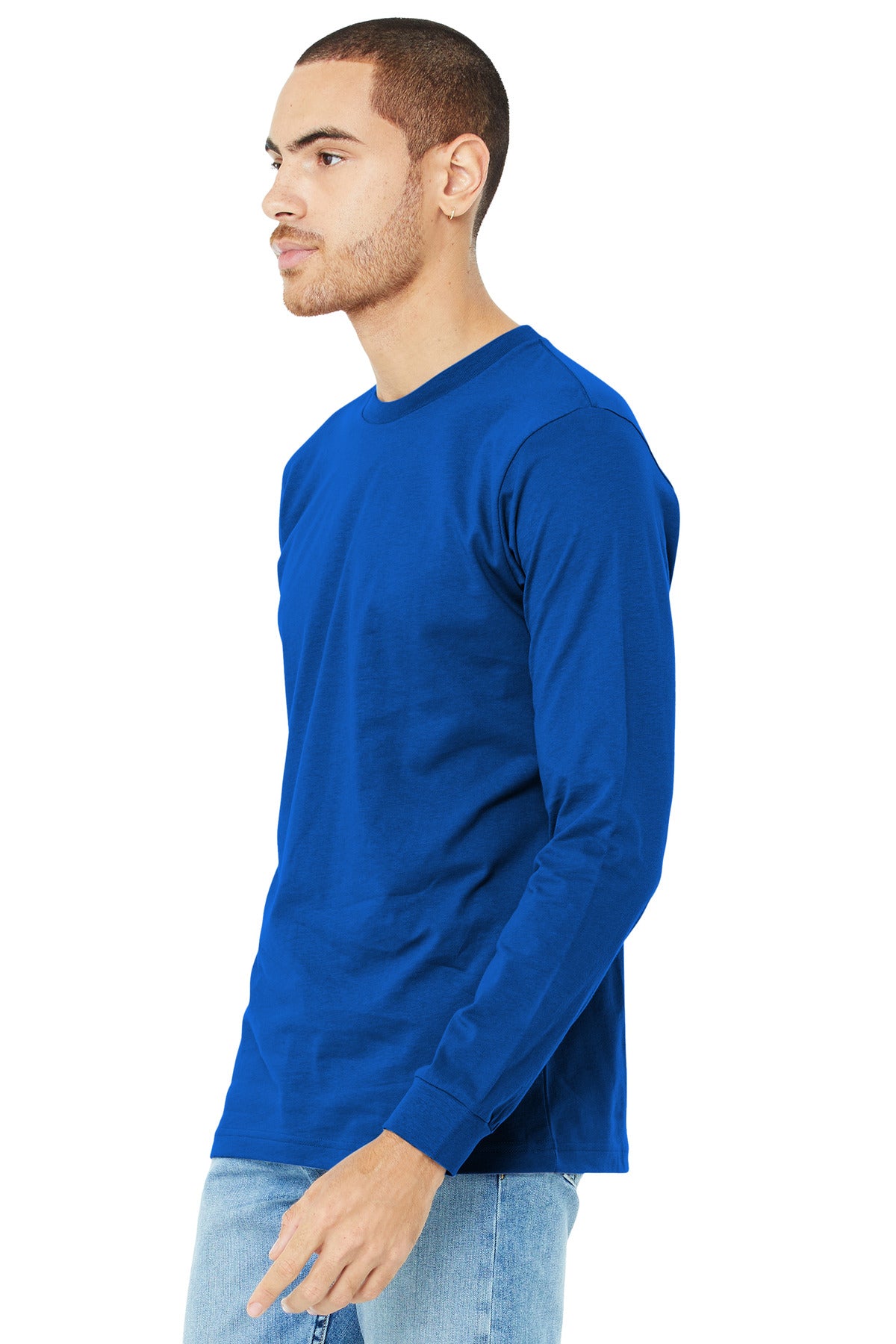 True Royal BELLA+CANVAS Unisex Jersey Long Sleeve Tee. BC3501 plain