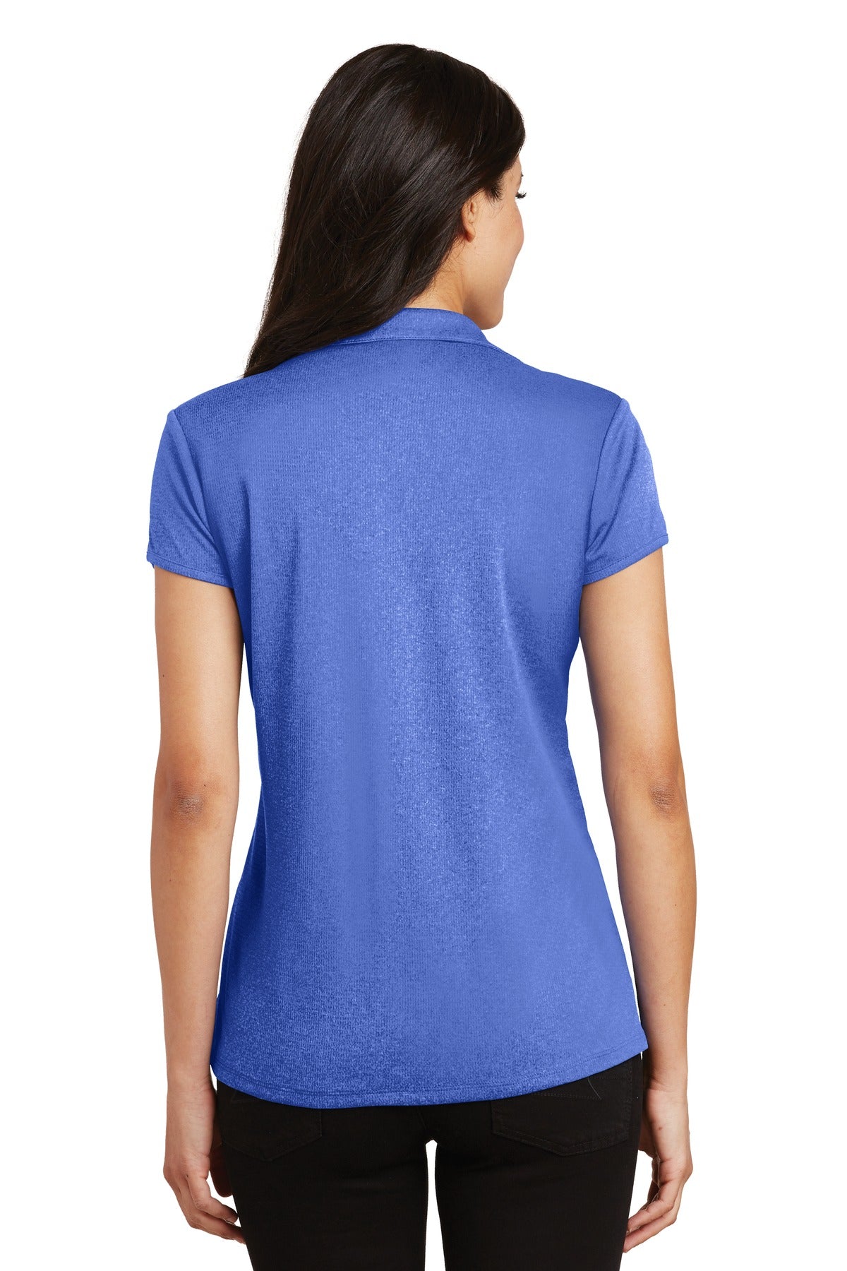 True Royal Hth Port Authority Women's Trace Heather Polo. L576 plain
