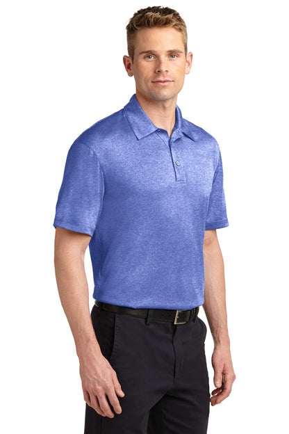 True Royal Hth Sport-Tek Heather Contender Polo. ST660 plain