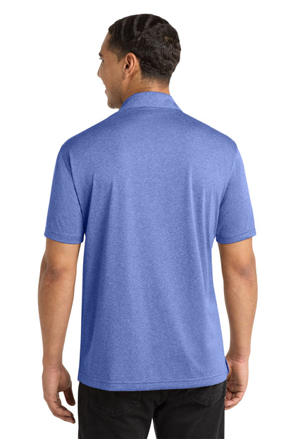 True Royal Hth Sport-Tek Heather Contender Polo. ST660 plain