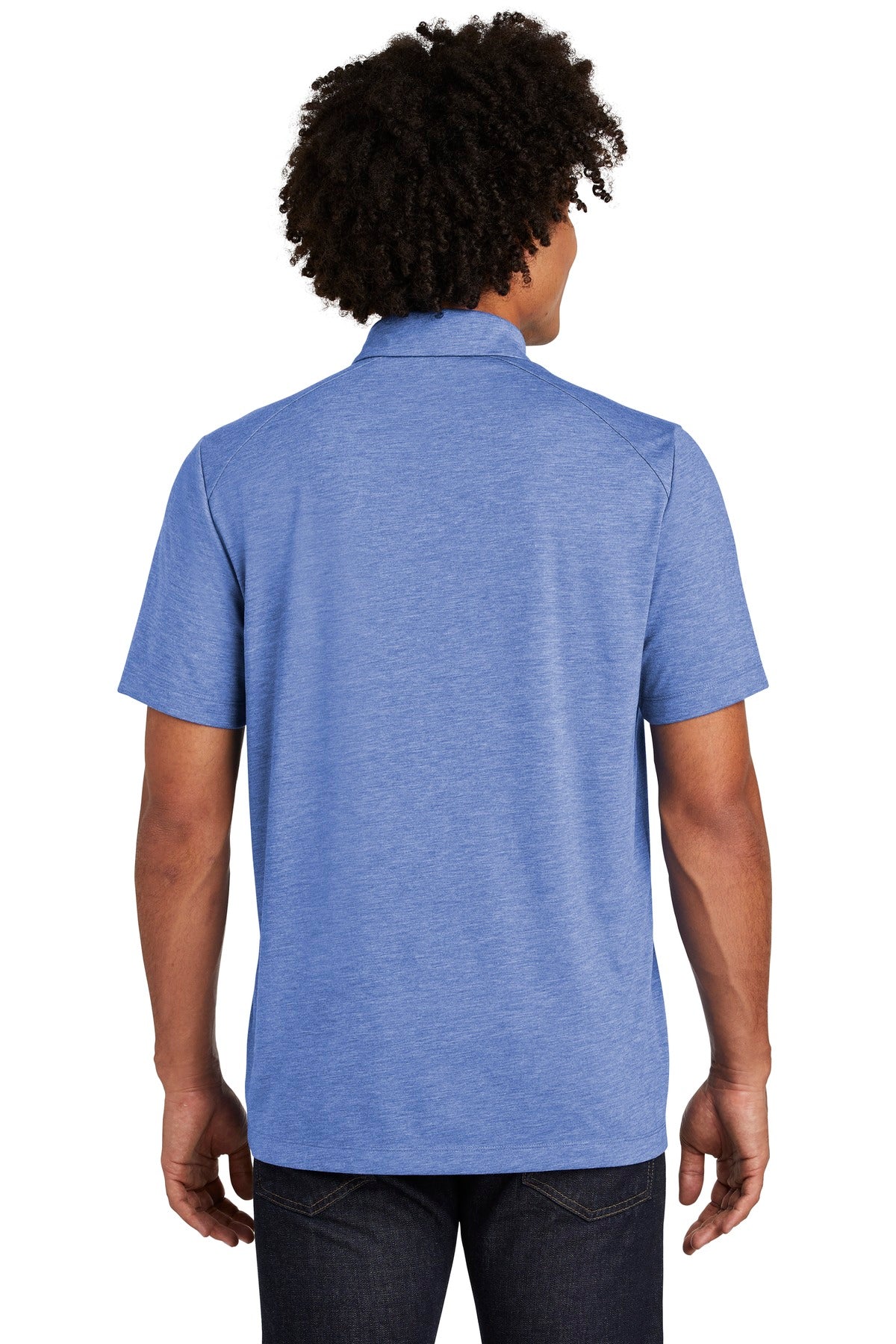 True Royal Hth Sport-Tek PosiCharge Tri-Blend Wicking Polo. ST405 plain