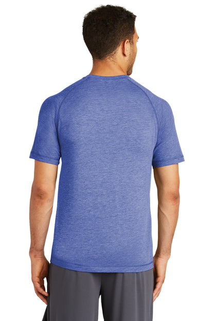 True Royal Hth Sport-Tek PosiCharge Tri-Blend Wicking Raglan Tee. ST400 plain