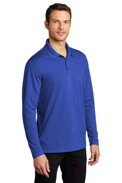 True Royal Port Authority Dry Zone UV Micro-Mesh Long Sleeve Polo K110LS plain
