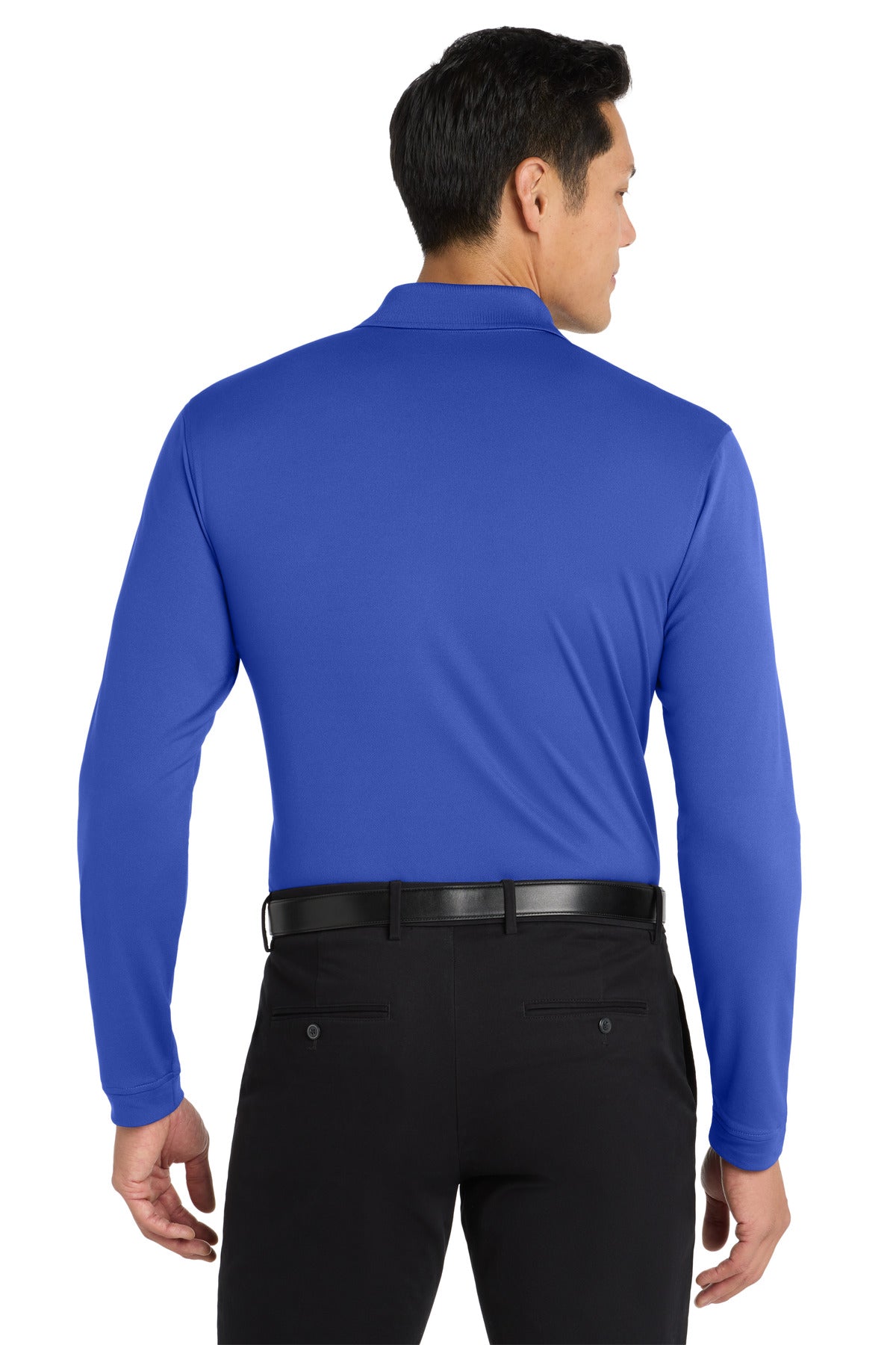 True Royal Port Authority Dry Zone UV Micro-Mesh Long Sleeve Polo K110LS plain