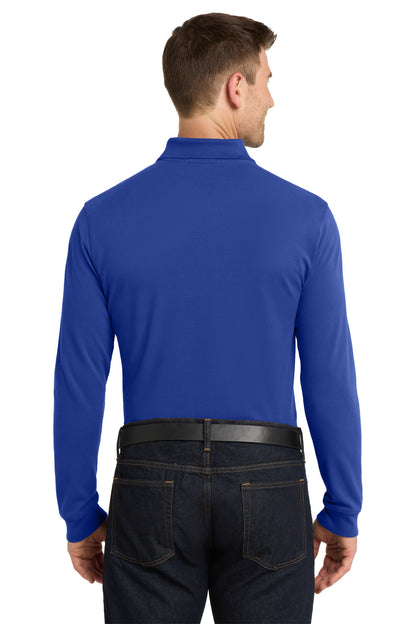 True Royal Port Authority EZCotton Long Sleeve Polo. K8000LS plain
