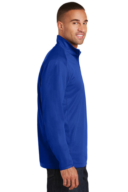 True Royal Port Authority Pinpoint Mesh 1/2-Zip. K806 plain