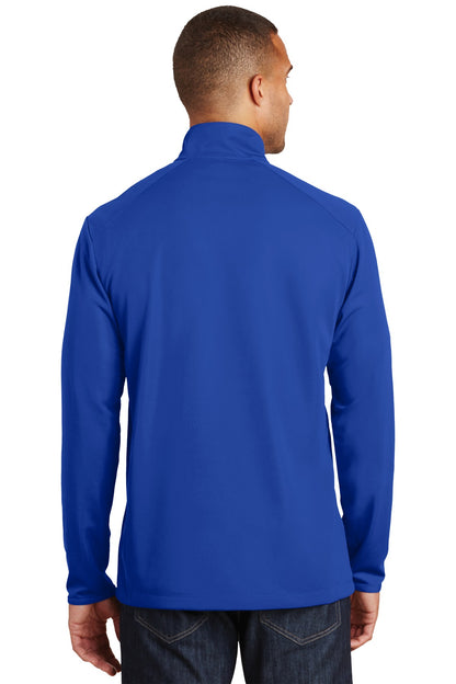 True Royal Port Authority Pinpoint Mesh 1/2-Zip. K806 plain