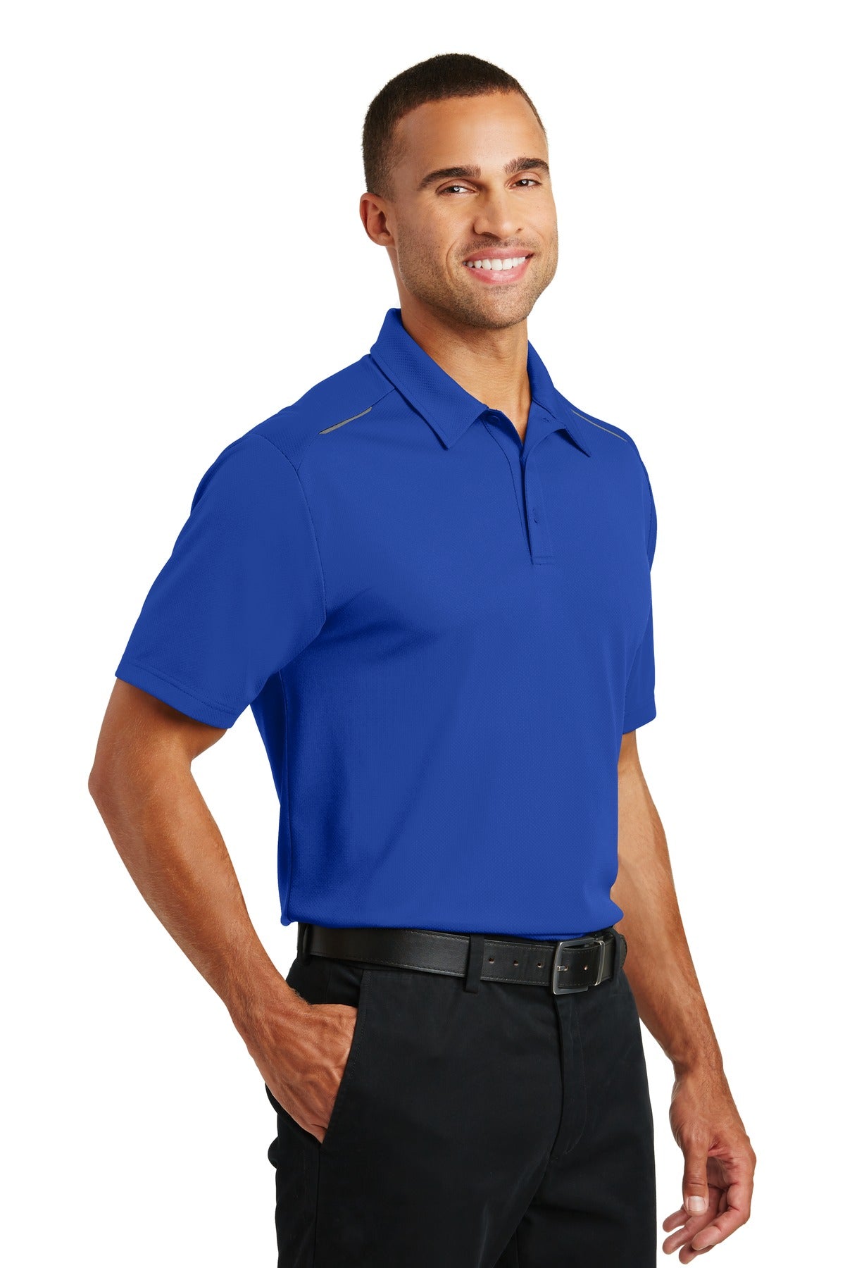 True Royal Port Authority Pinpoint Mesh Polo. K580 plain