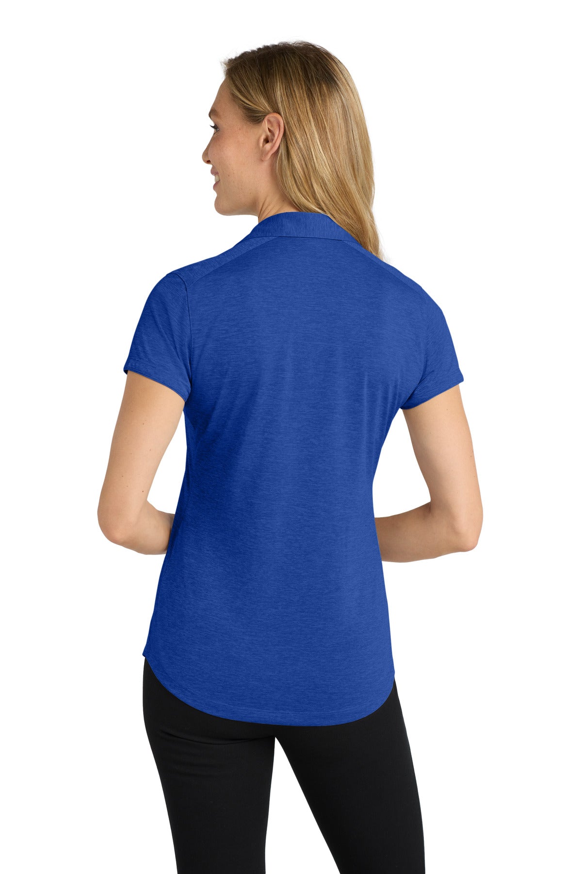 True Royal Port Authority Women's Digi Heather Performance Polo. L574 plain