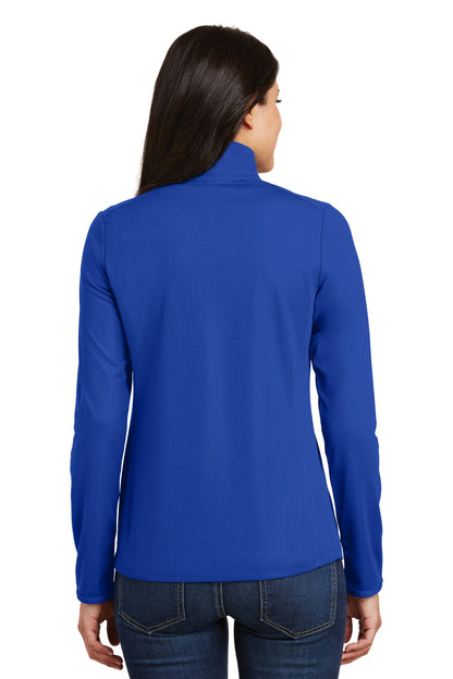 True Royal Port Authority Women's Pinpoint Mesh 1/2-Zip . L806 plain