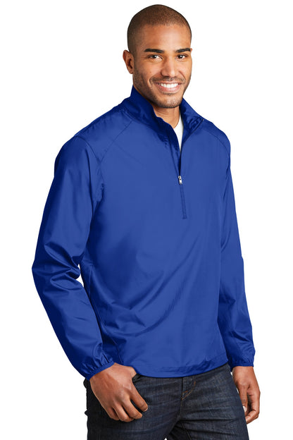 True Royal Port Authority Zephyr 1/2-Zip Pullover. J343 plain