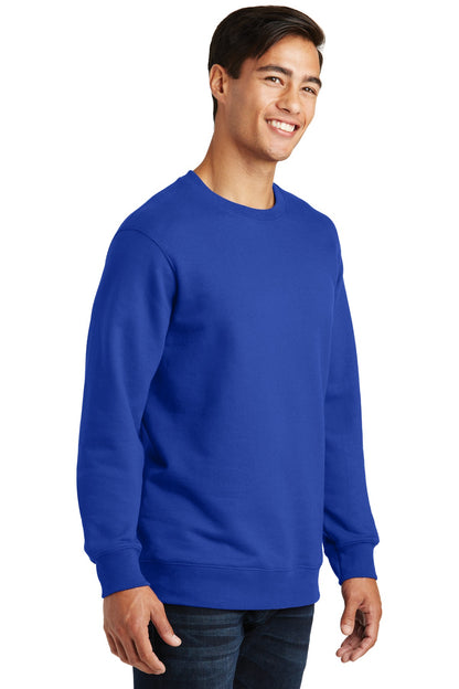 True Royal Port & Co Fan Favorite Fleece Crewneck Sweatshirt. PC850 plain