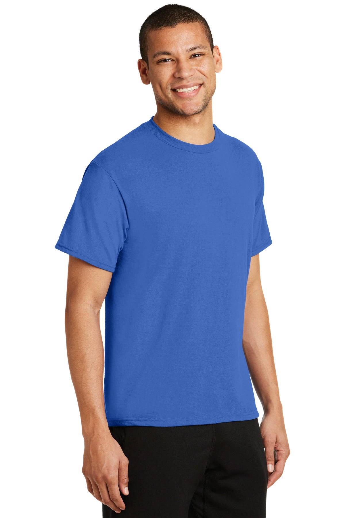 True Royal Port & Co Performance Blend Tee. PC381 plain