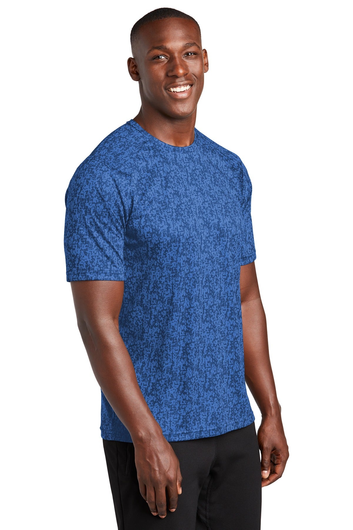 True Royal Sport-Tek Digi Camo Tee. ST460 plain