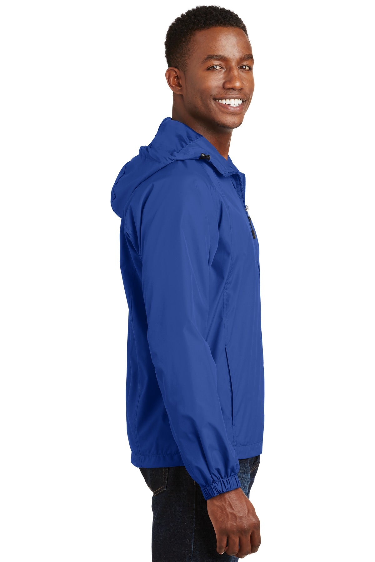 True Royal Sport-Tek Hooded Raglan Jacket. JST73 plain