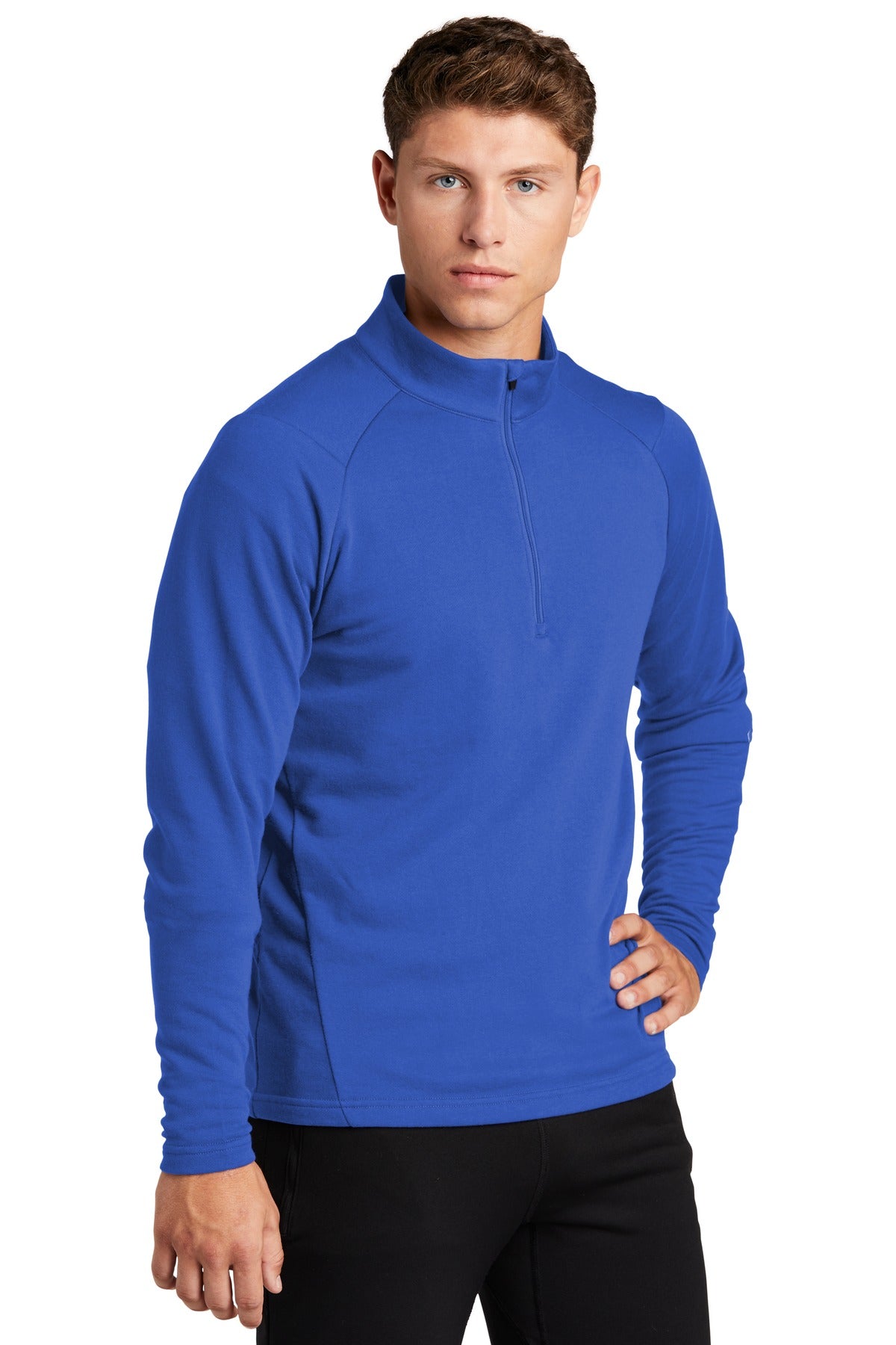True Royal Sport-Tek Lightweight French Terry 1/4-Zip Pullover. ST273 plain
