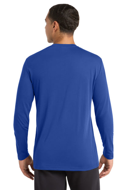 True Royal Sport-Tek Long Sleeve PosiCharge Competitor Cotton Touch Tee. ST450LS plain