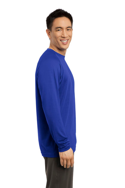 True Royal Sport-Tek Long Sleeve Ultimate Performance Crew. ST700LS plain